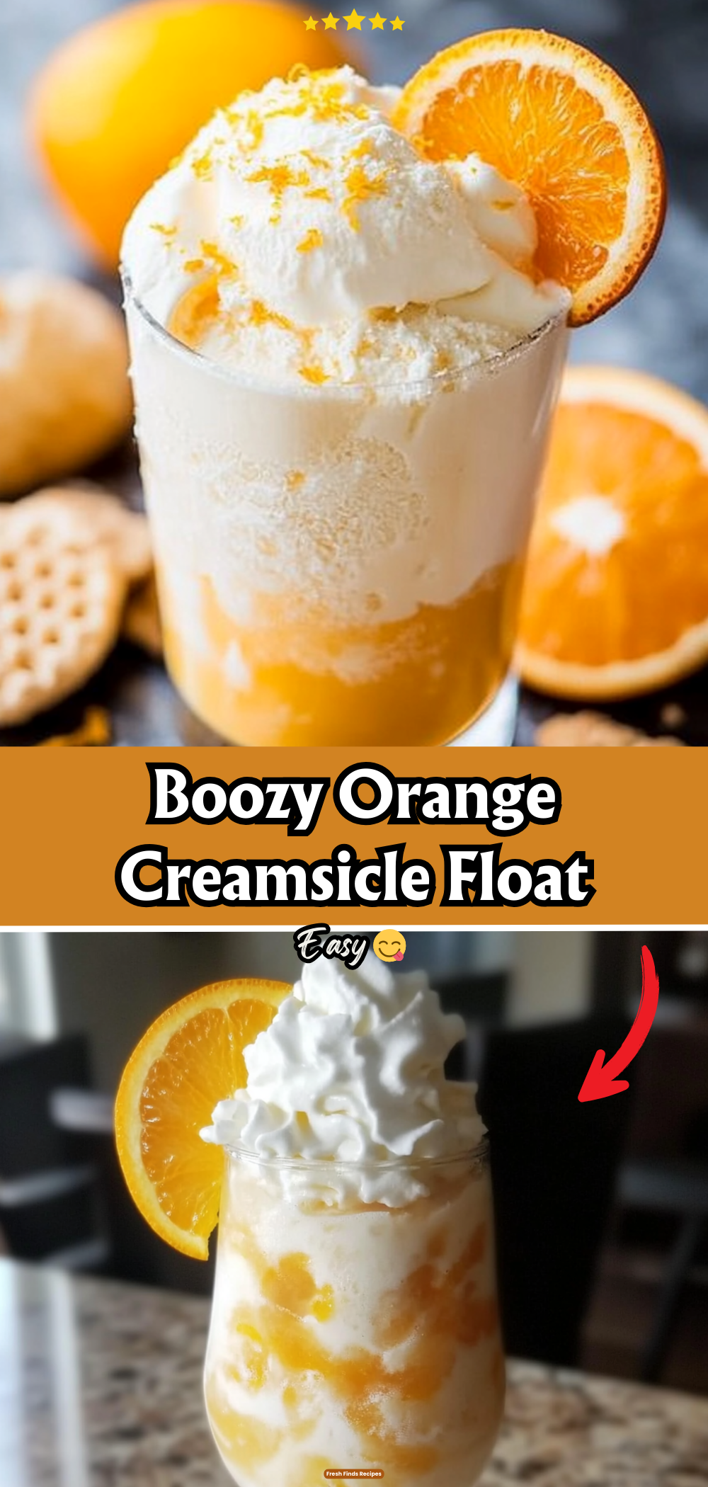 Boozy Orange Creamsicle Float
