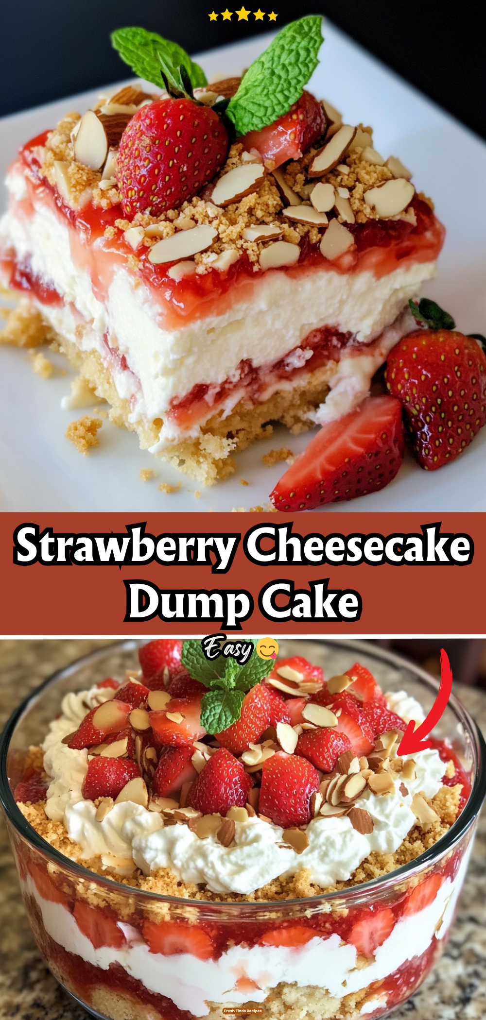 Strawberry Cheesecake Dump Cake