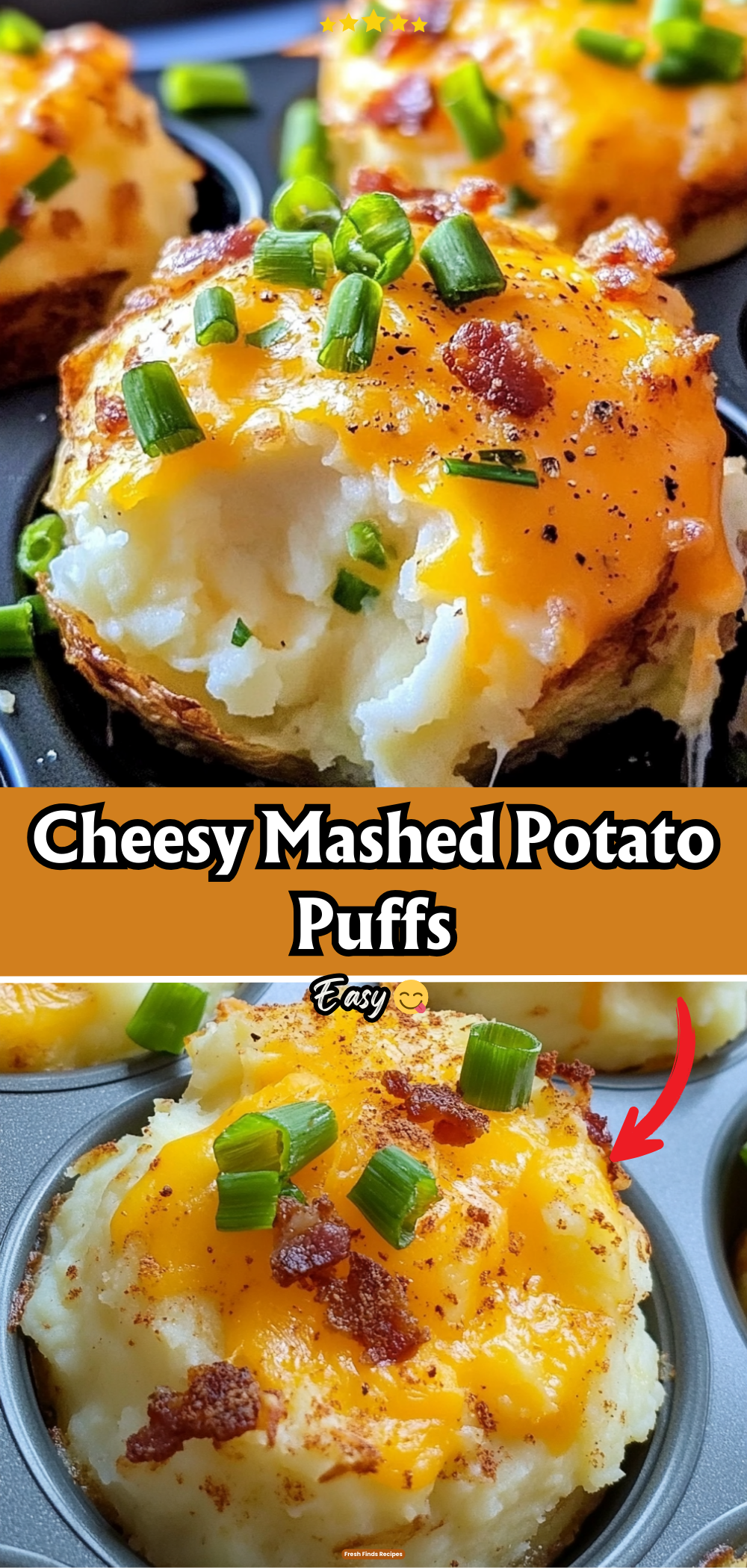 Cheesy Mashed Potato Puffs