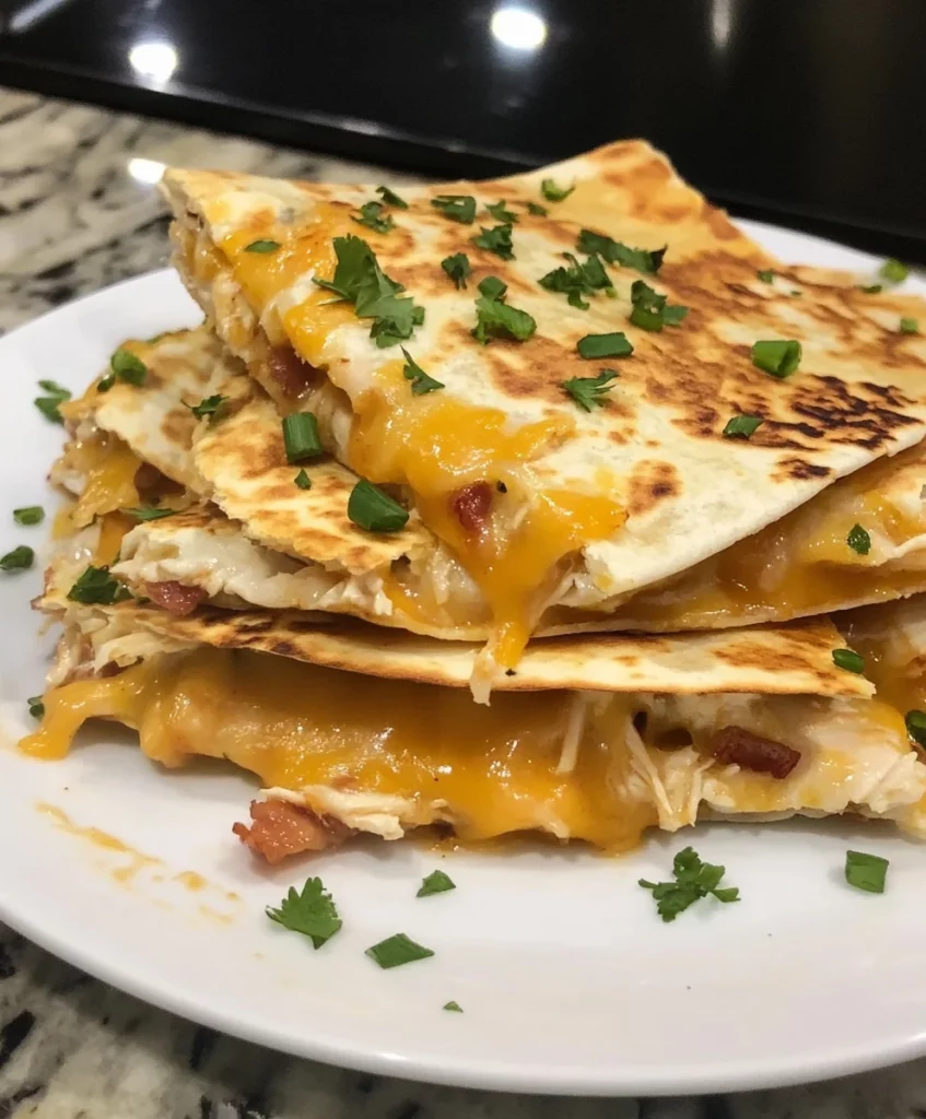 10 Chicken Appetizers for College Football Saturdays 1 Chicken Bacon Ranch Quesadillas