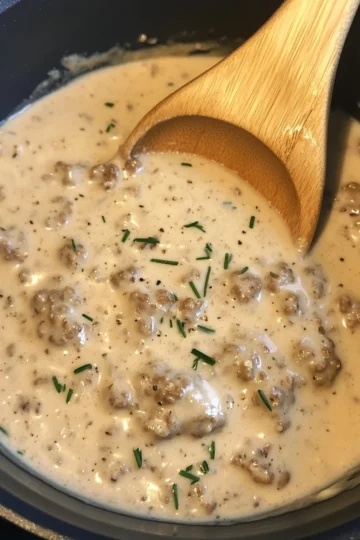 Creamy Sausage Gravy 2 Creamy Sausage Gravy