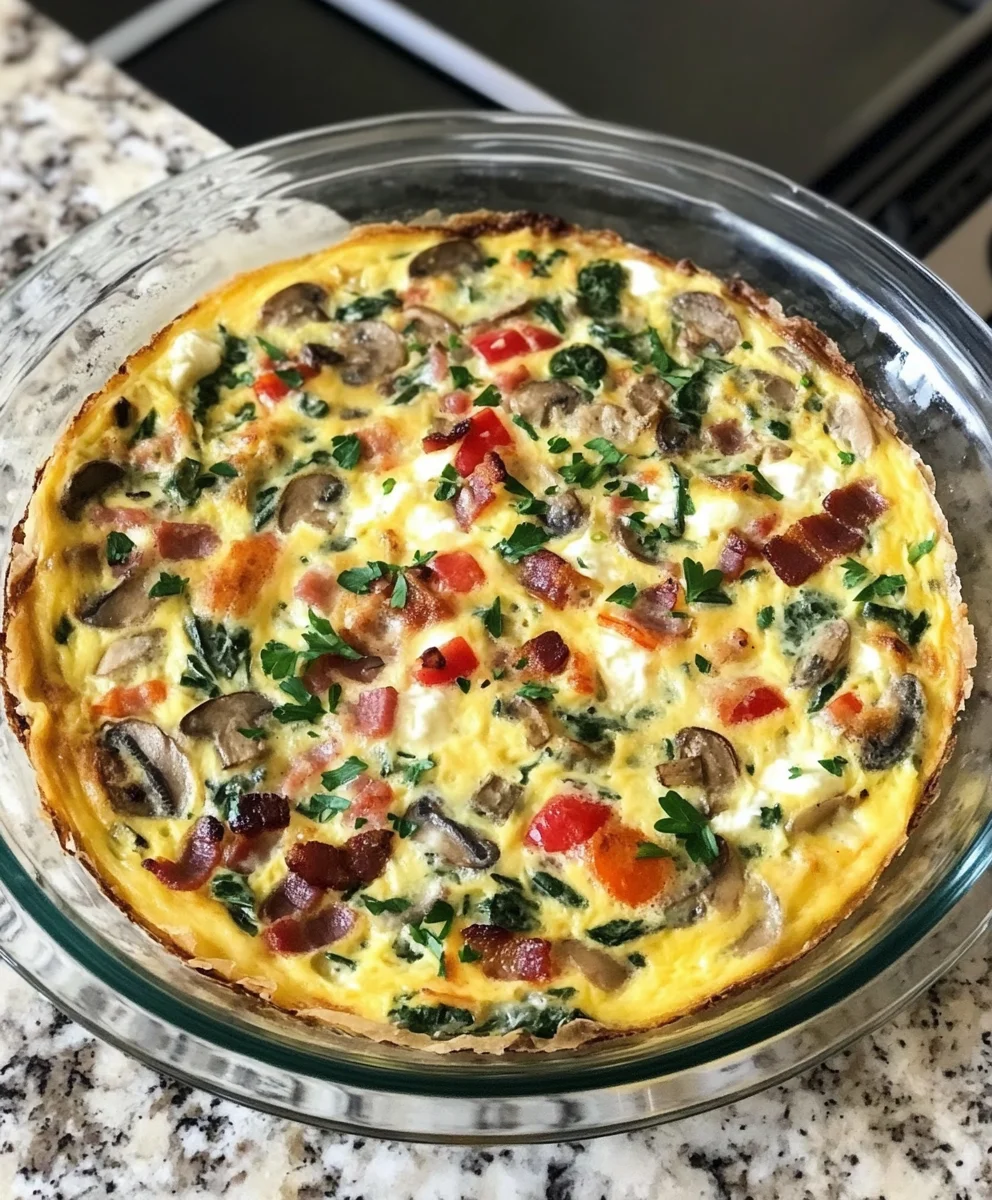 Bacon and Cheese Crustless Quiche