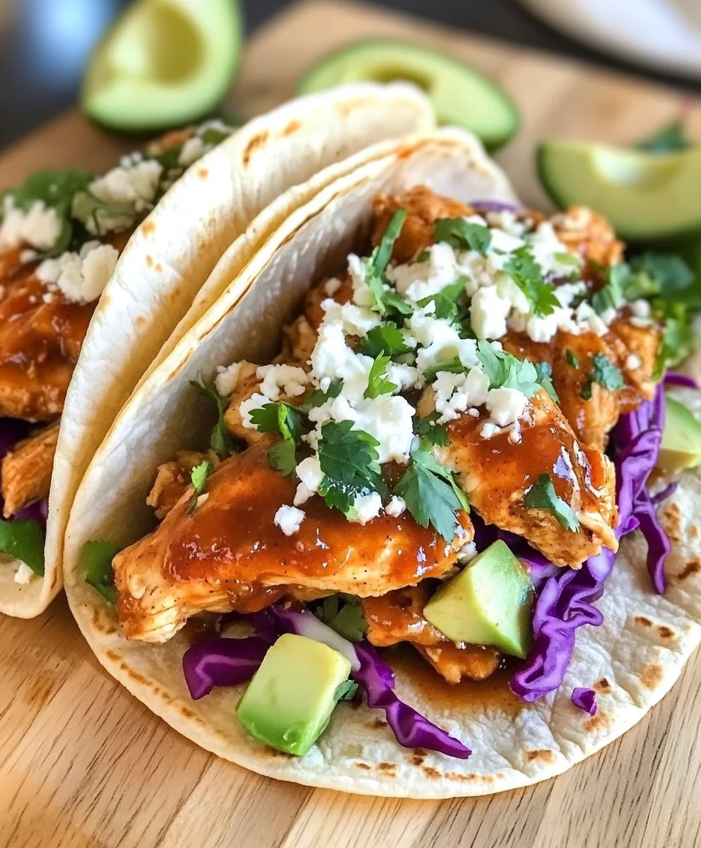 Garlic Butter Honey BBQ Chicken Tacos