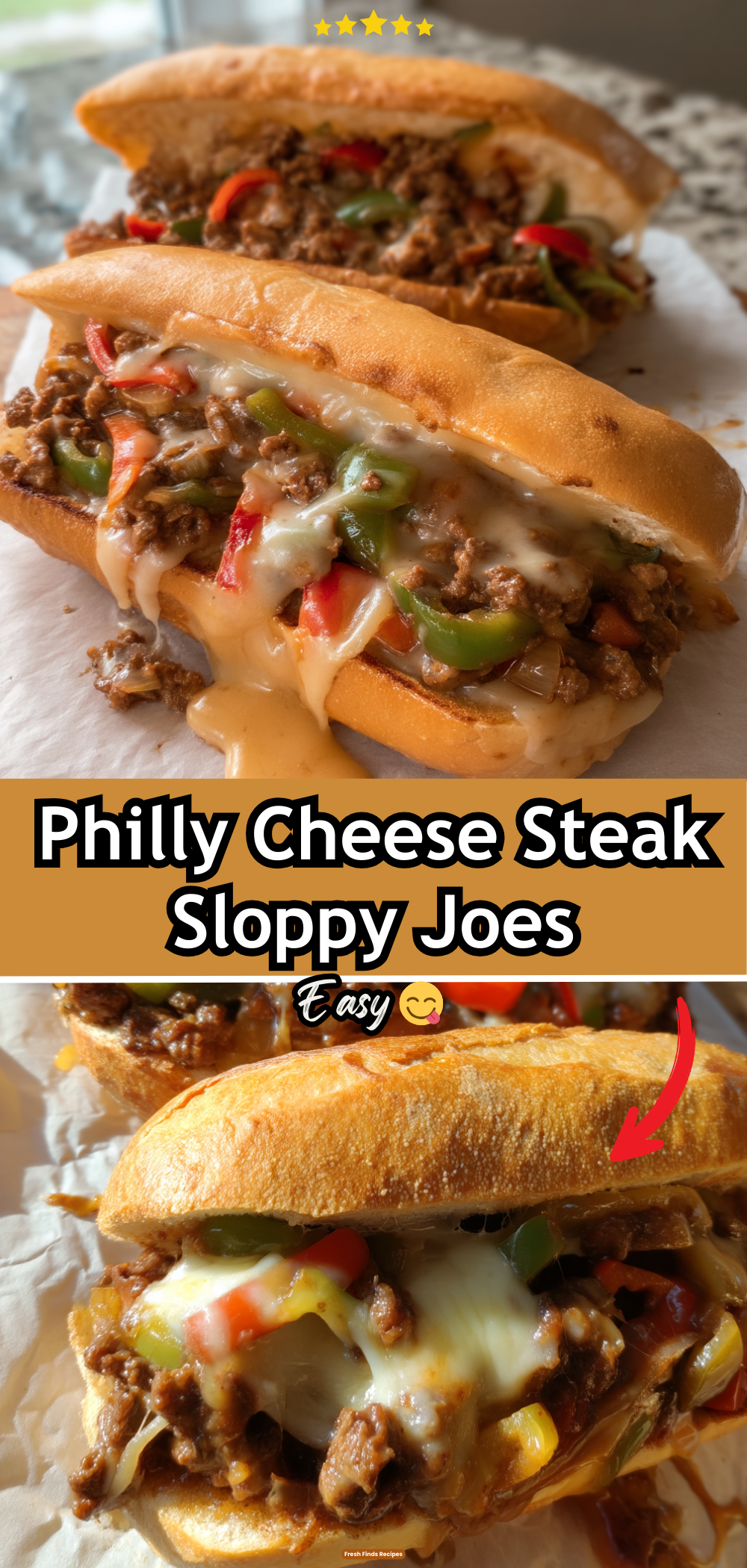 Philly Cheese Steak Sloppy Joes