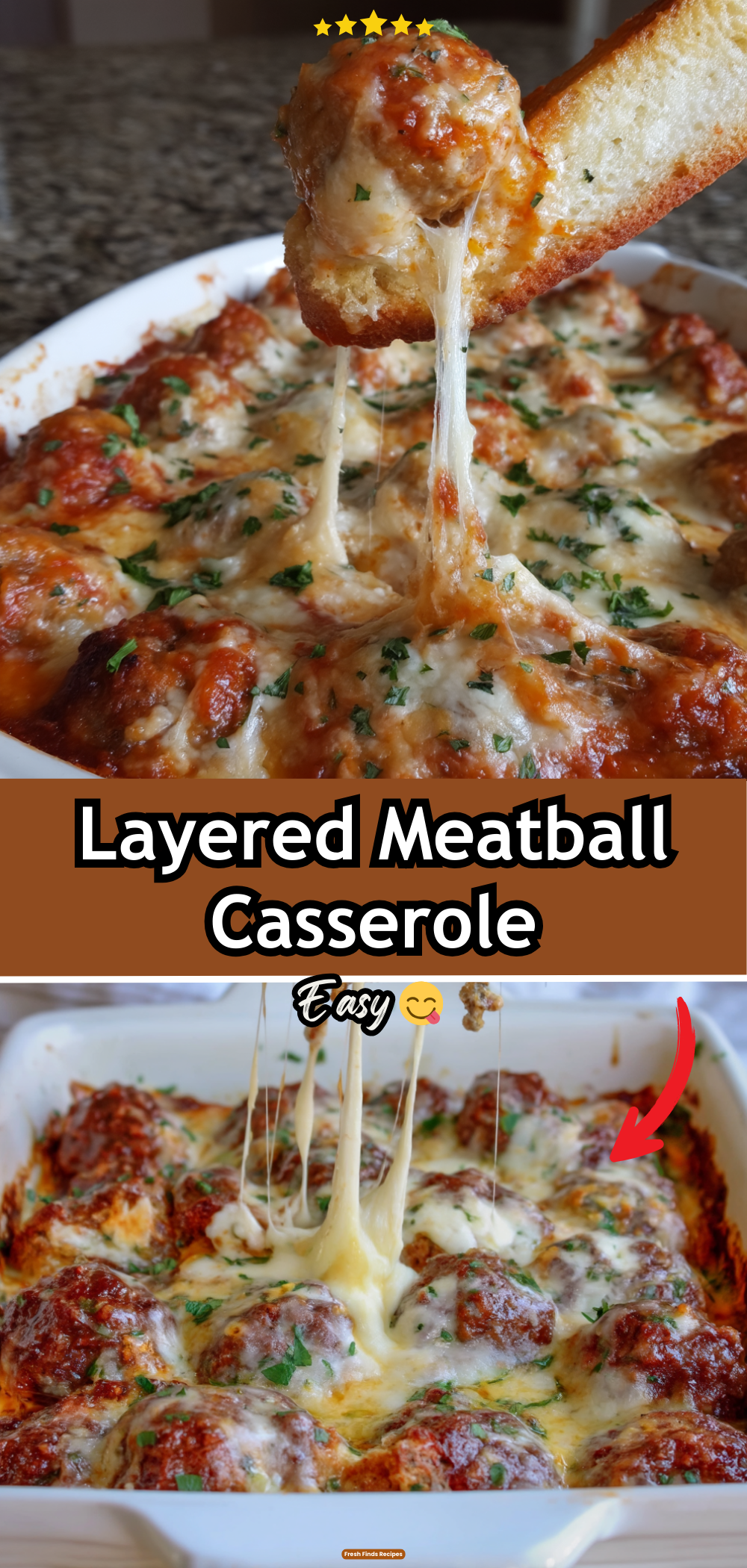 Layered Meatball Casserole