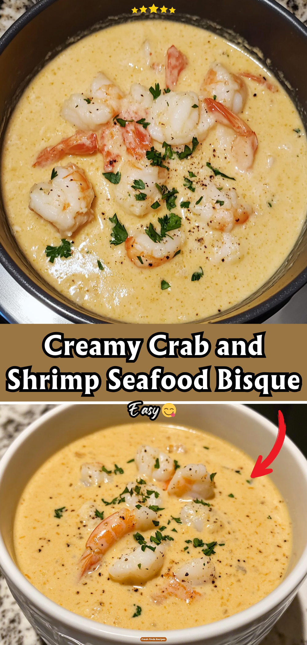 Creamy Crab and Shrimp Seafood Bisque