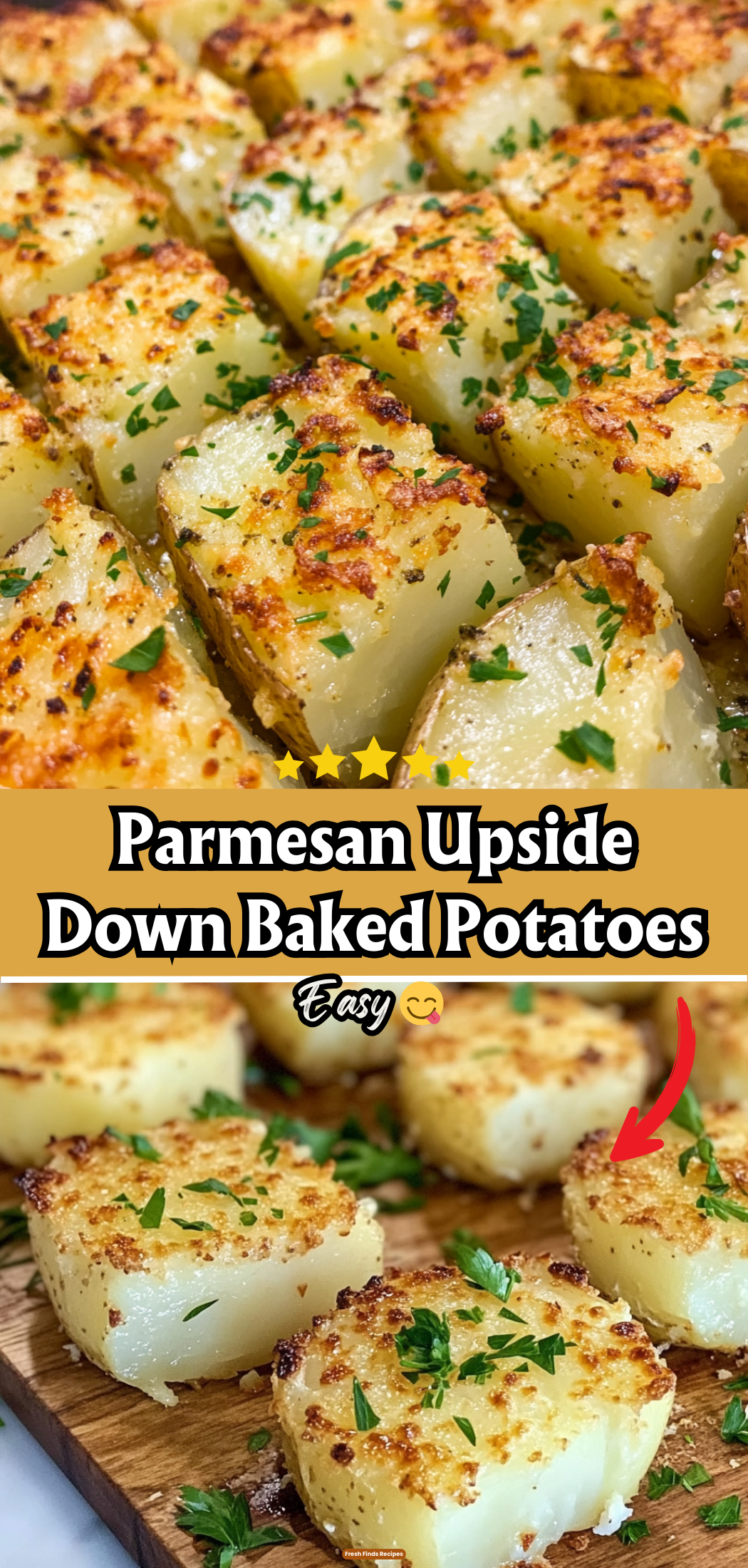 Parmesan Upside Down Baked Potatoes