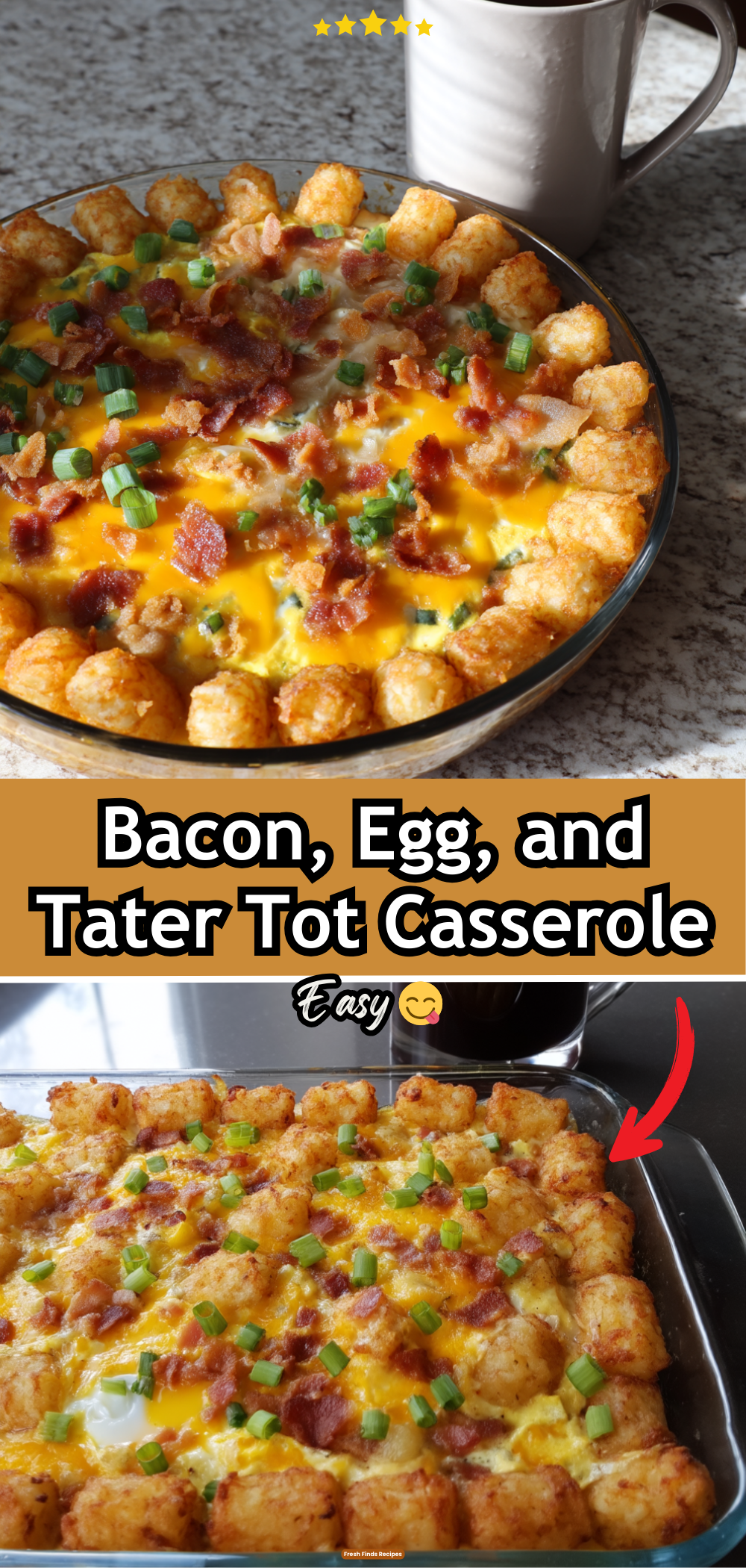 Bacon, Egg, and Tater Tot Casserole