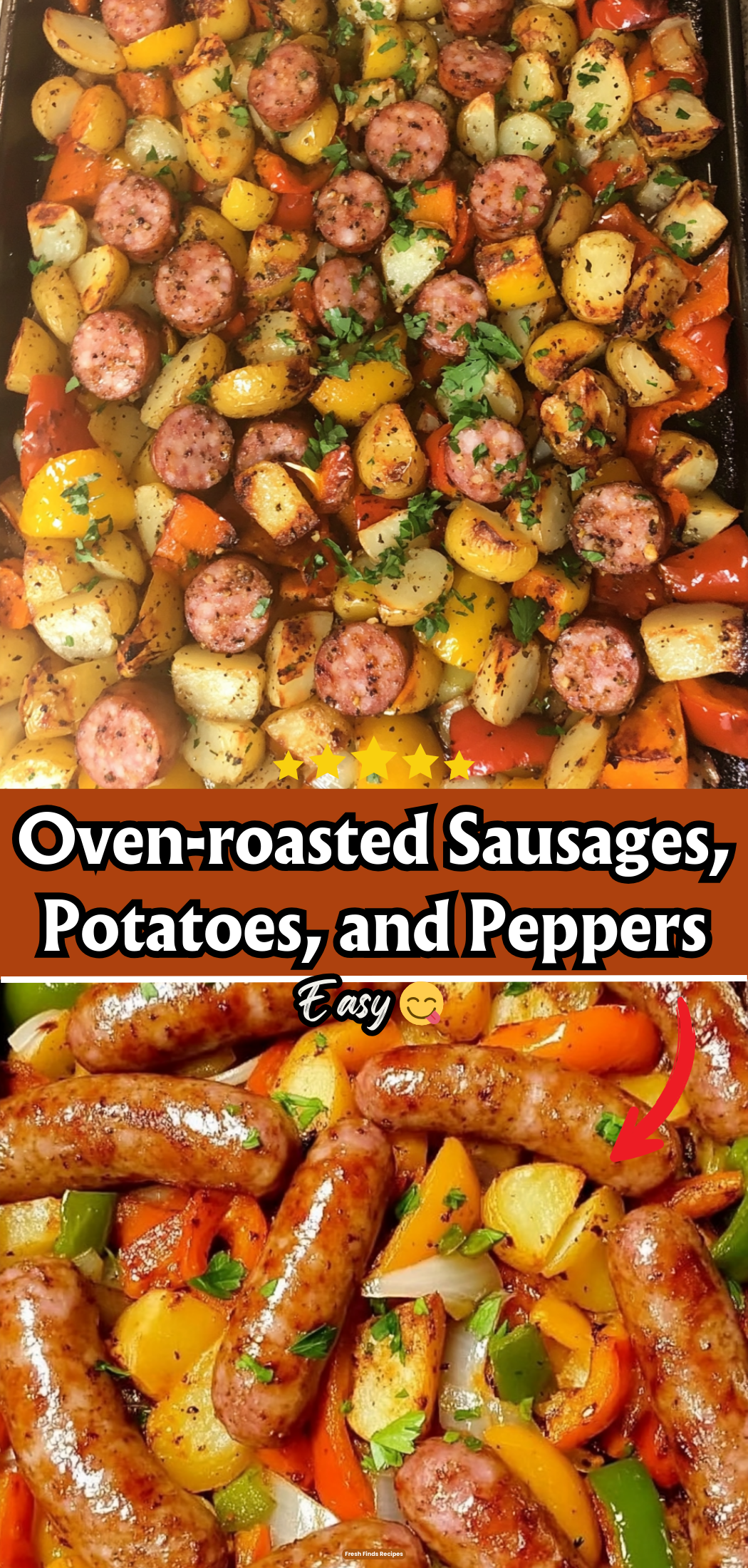 Oven-roasted Sausages, Potatoes, and Peppers