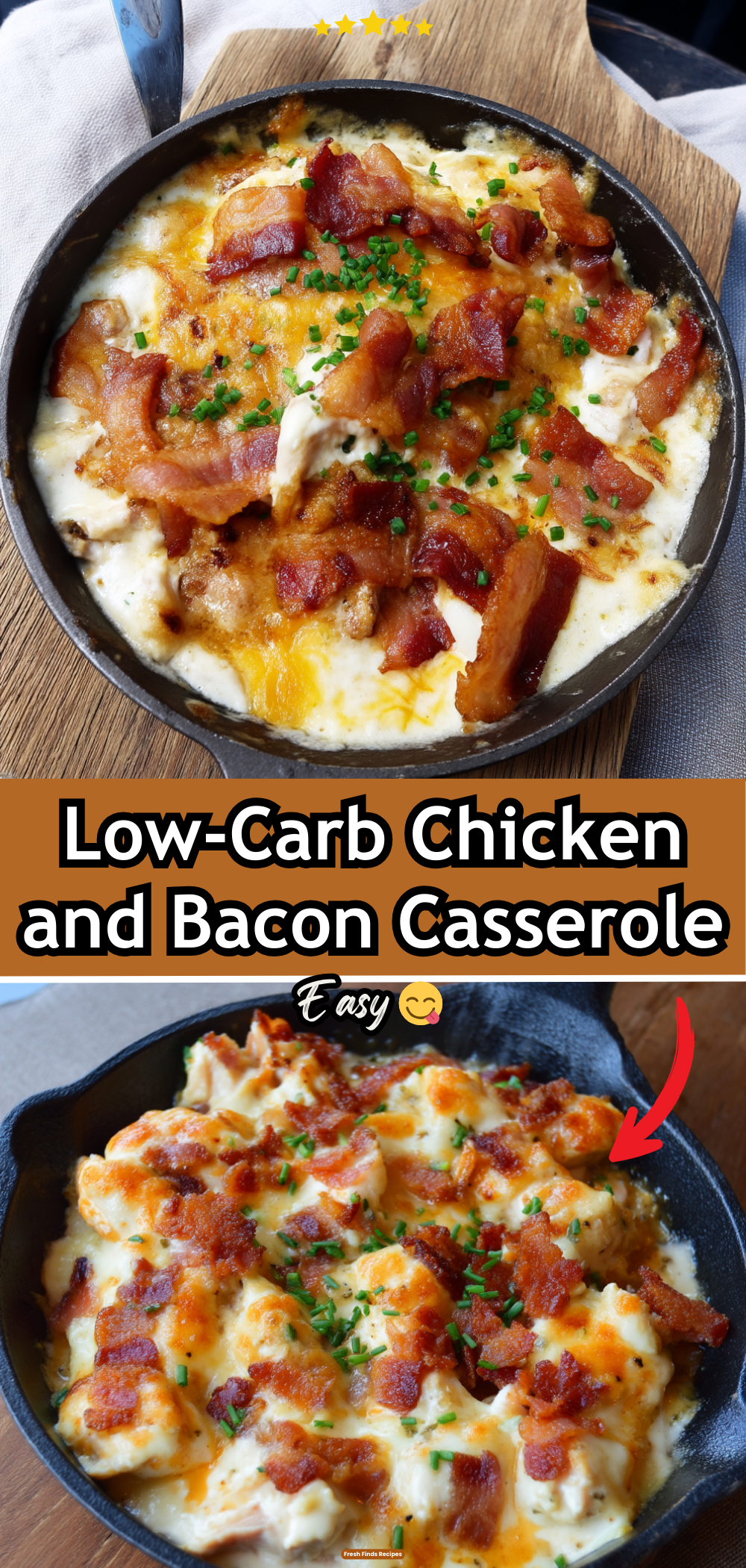 Low-Carb Chicken and Bacon Casserole