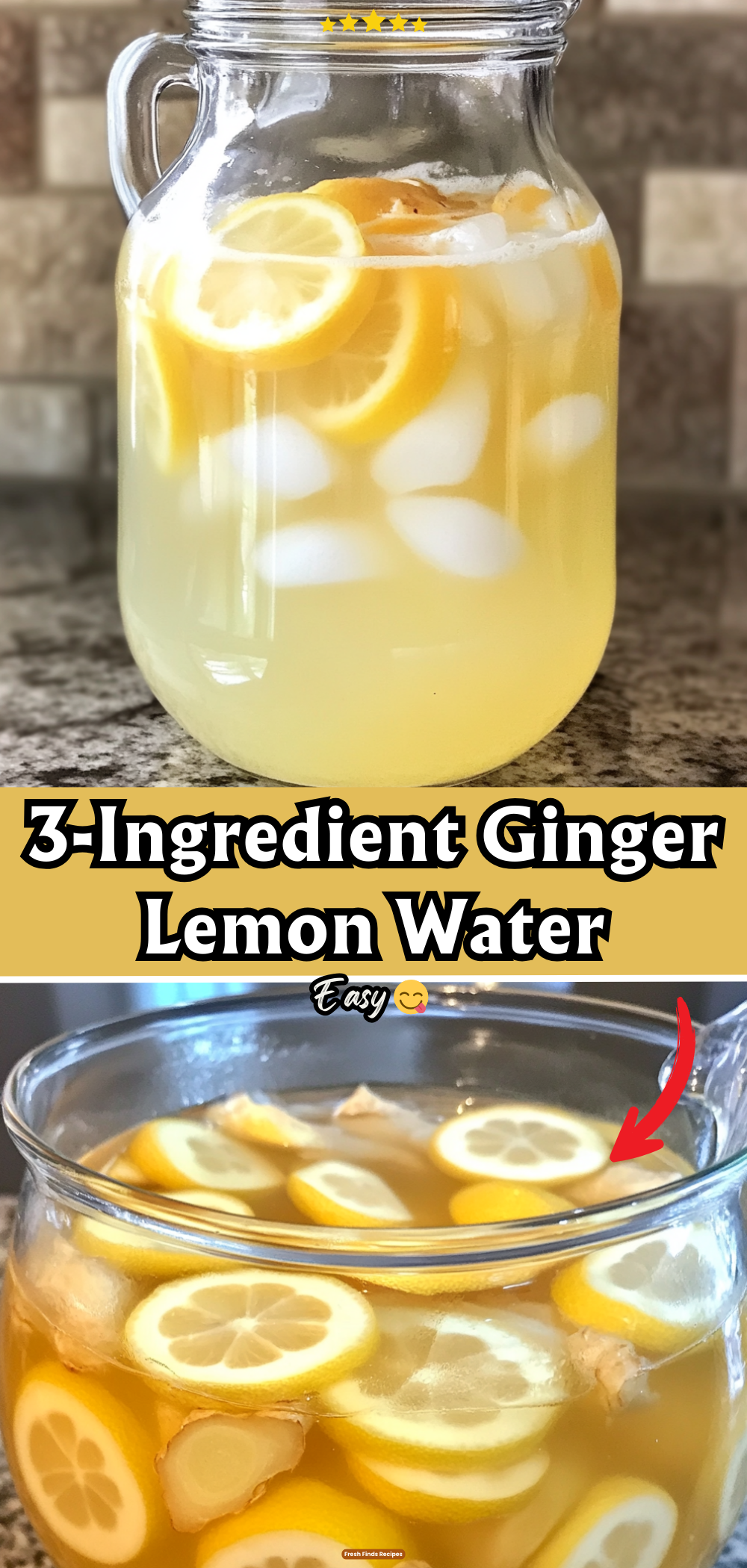 3-Ingredient Ginger Lemon Water