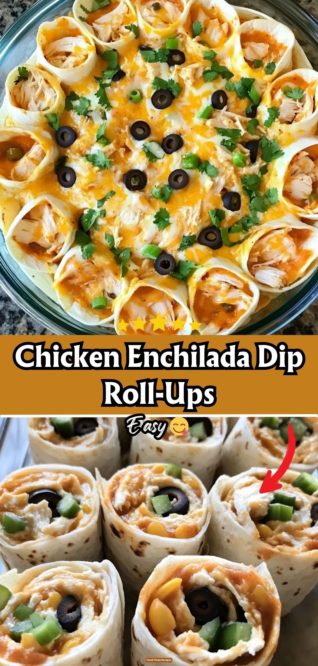 Chicken Enchilada Dip Roll-Ups