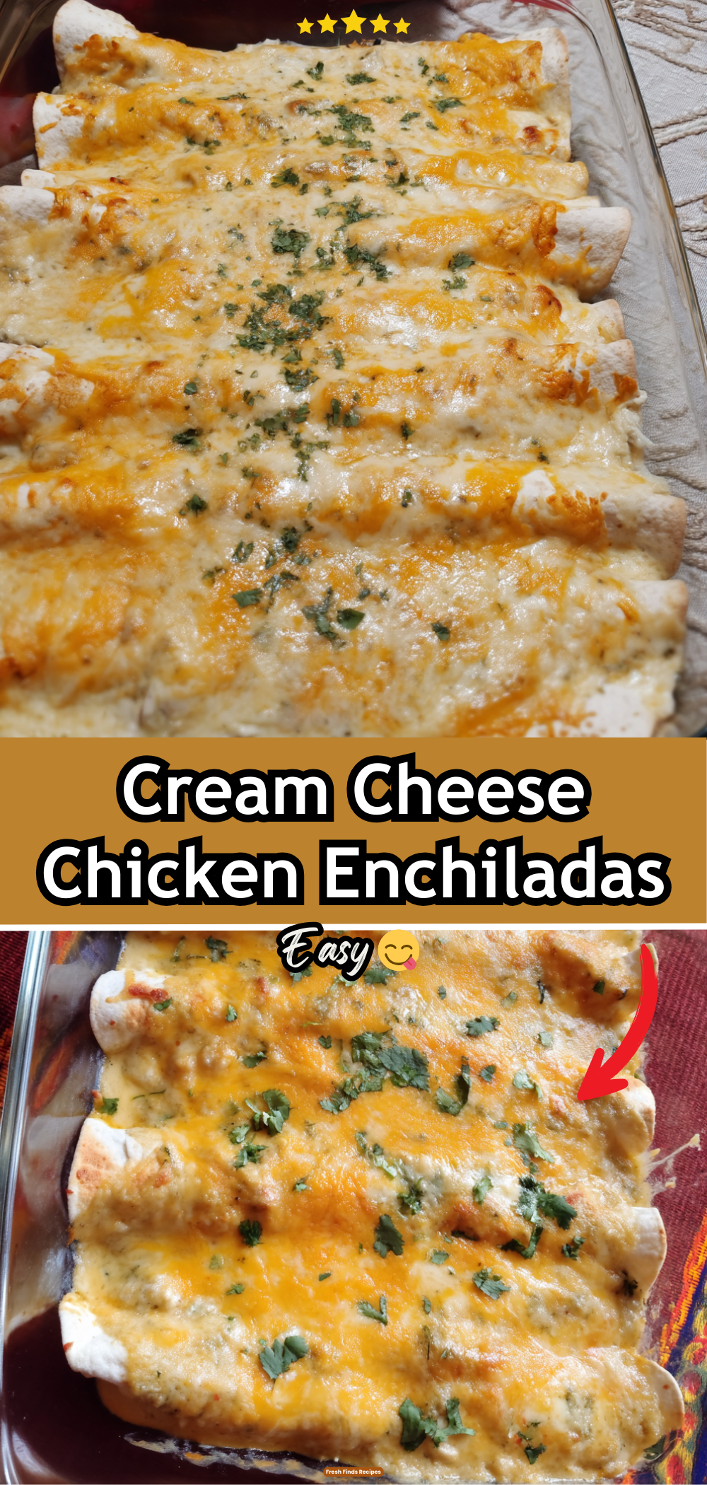 Cream Cheese Chicken Enchiladas