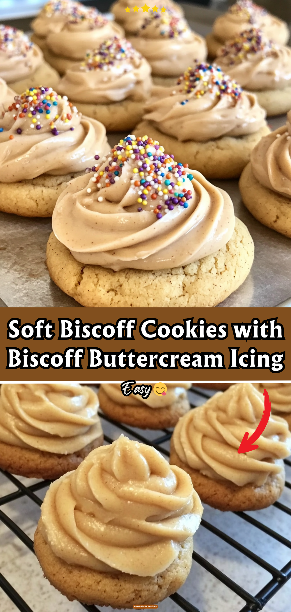Soft Biscoff Cookies with Biscoff Buttercream Icing