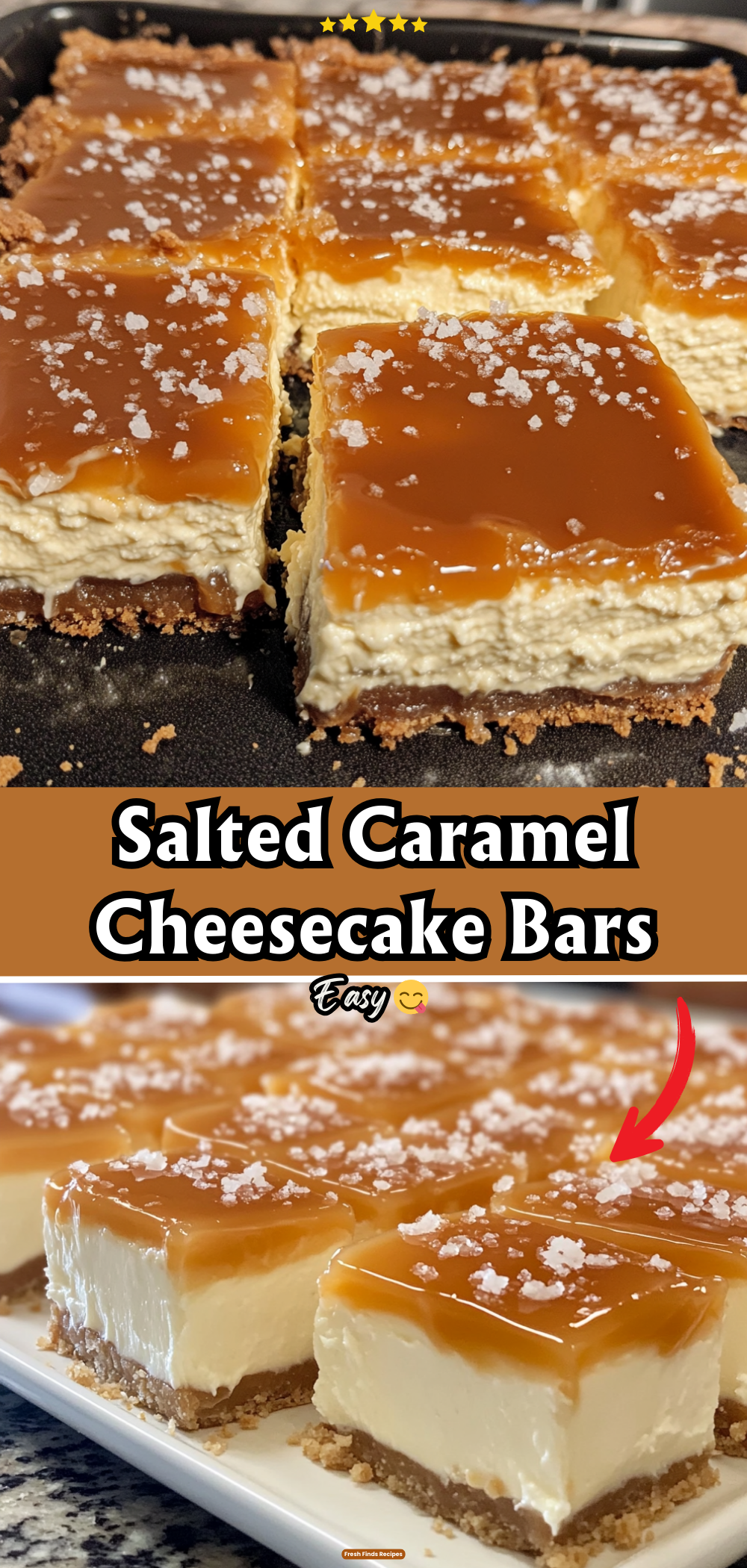 Salted Caramel Cheesecake Bars