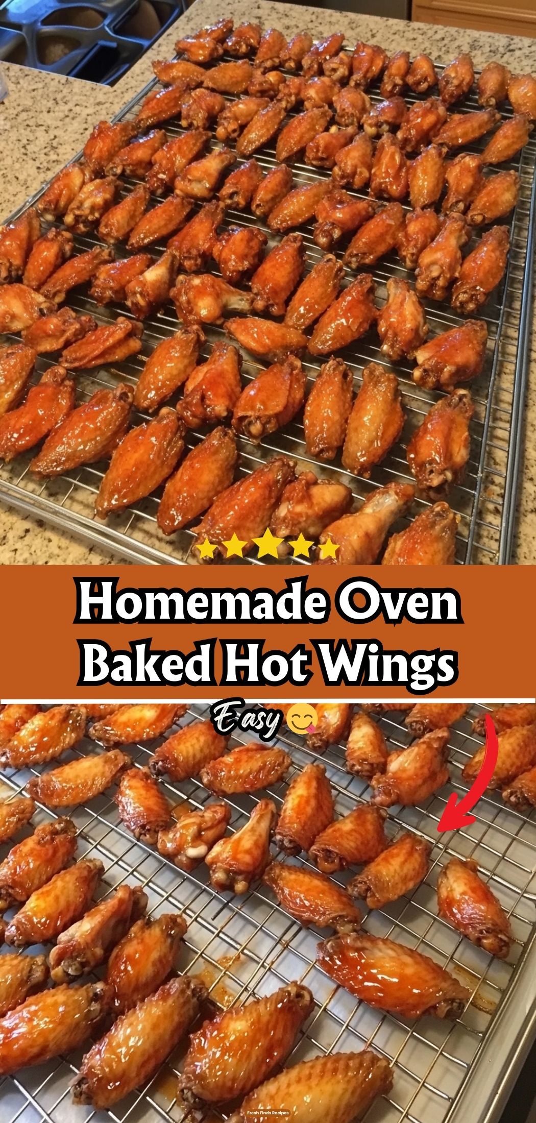 Homemade Oven Baked Hot Wings