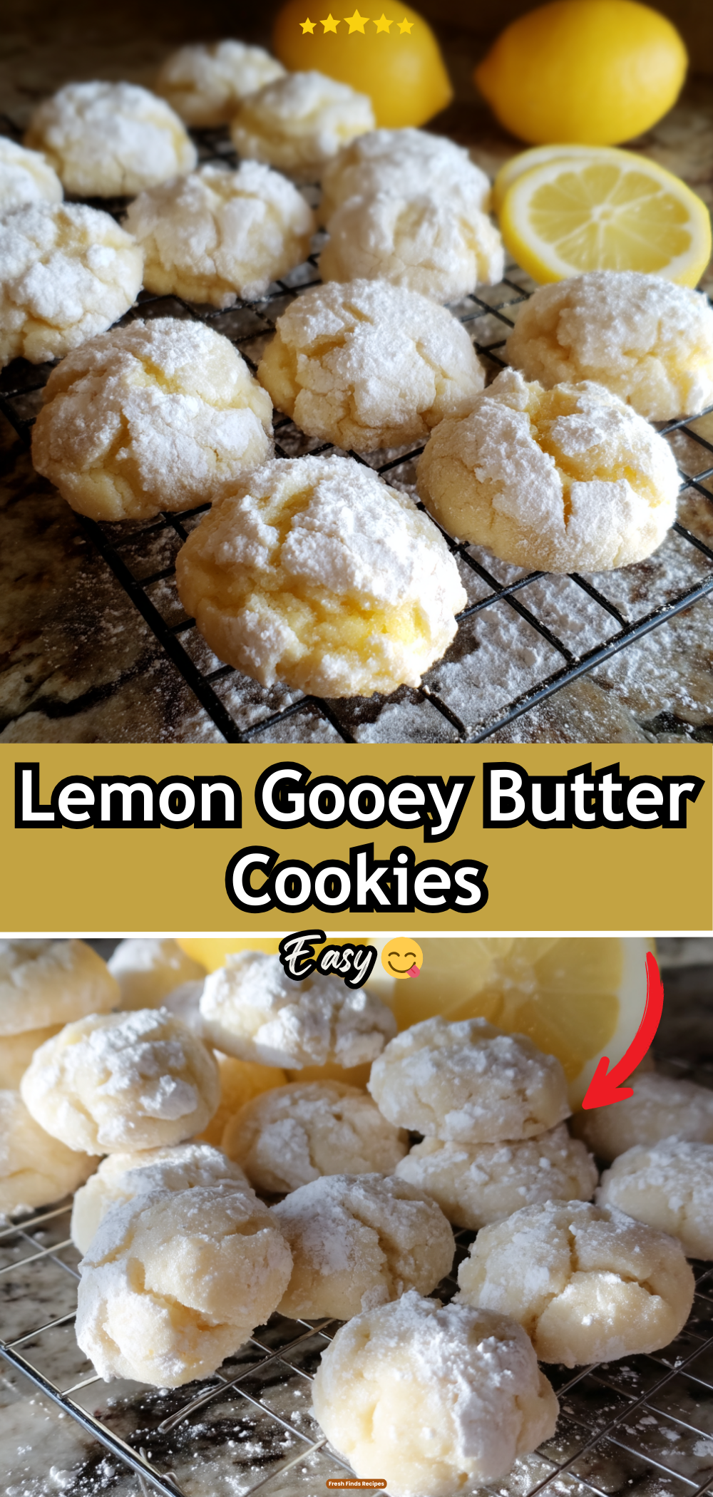 Lemon Gooey Butter Cookies