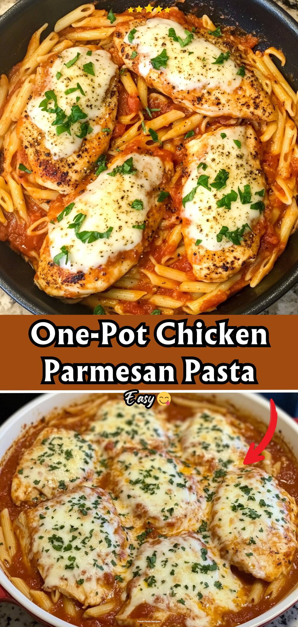One-Pot Chicken Parmesan Pasta
