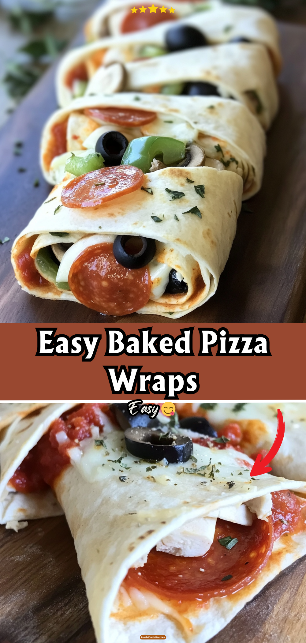 Easy Baked Pizza Wraps