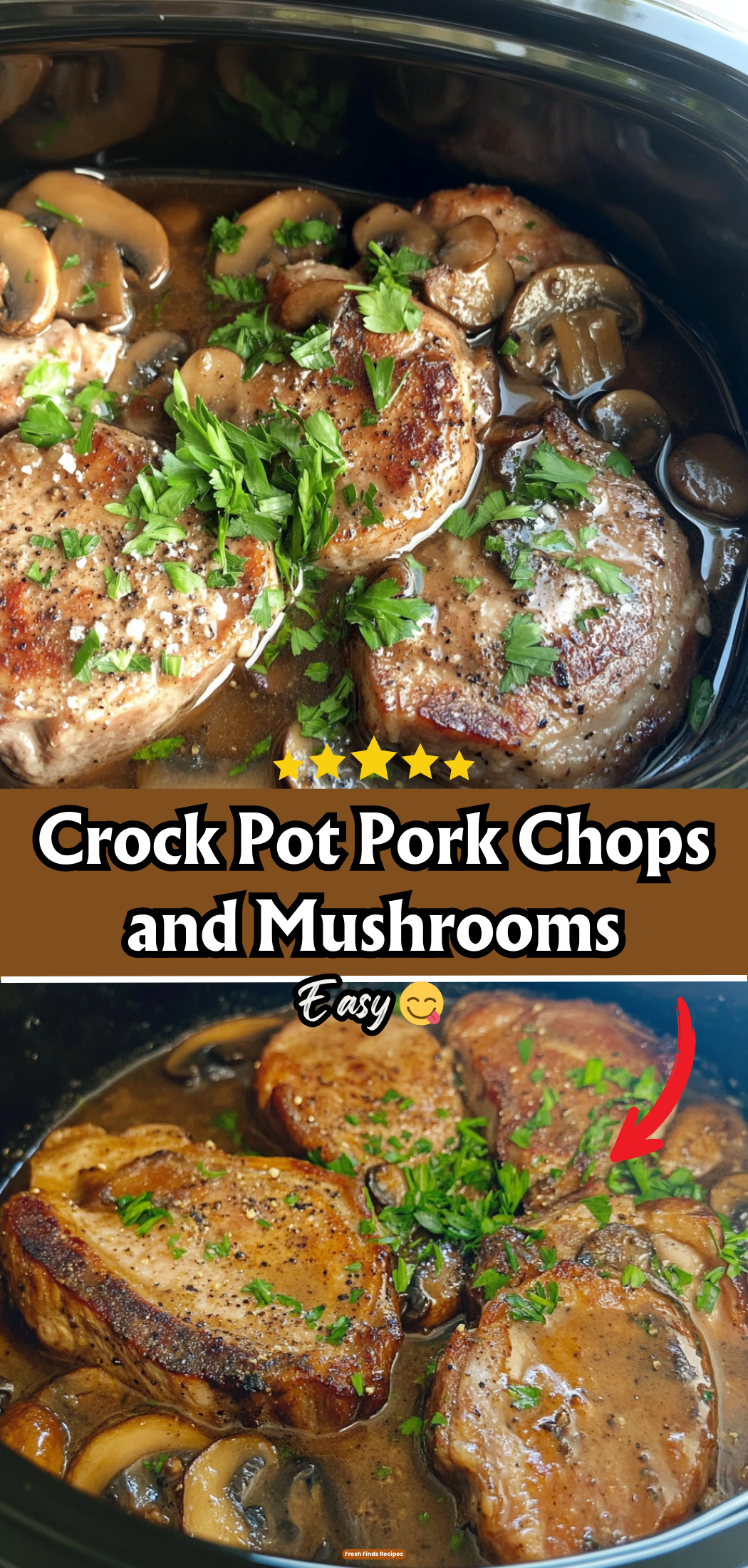 Crock Pot Pork Chops and Mushrooms