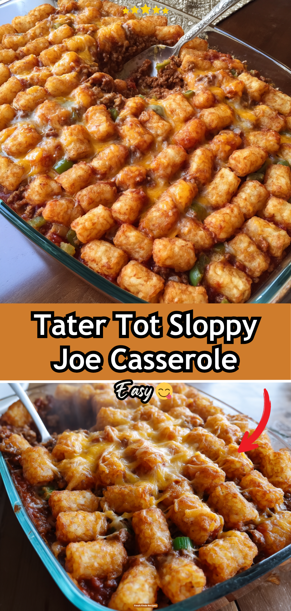 Tater Tot Sloppy Joe Casserole