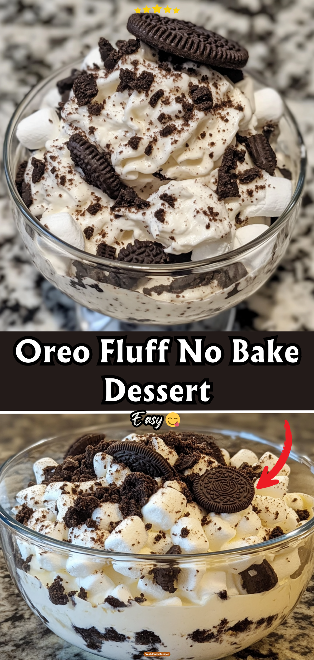 Oreo Fluff No Bake Dessert