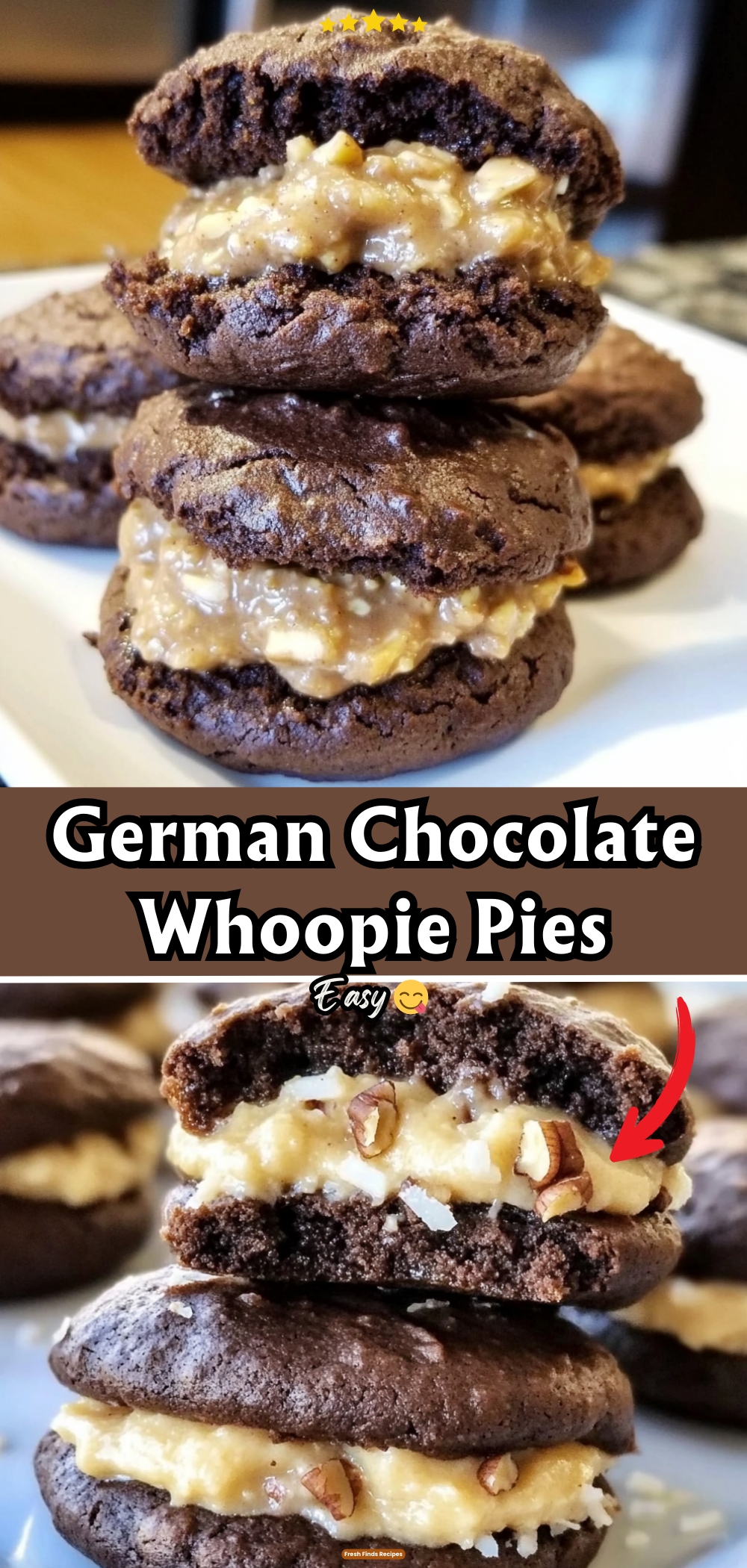 German Chocolate Whoopie Pies