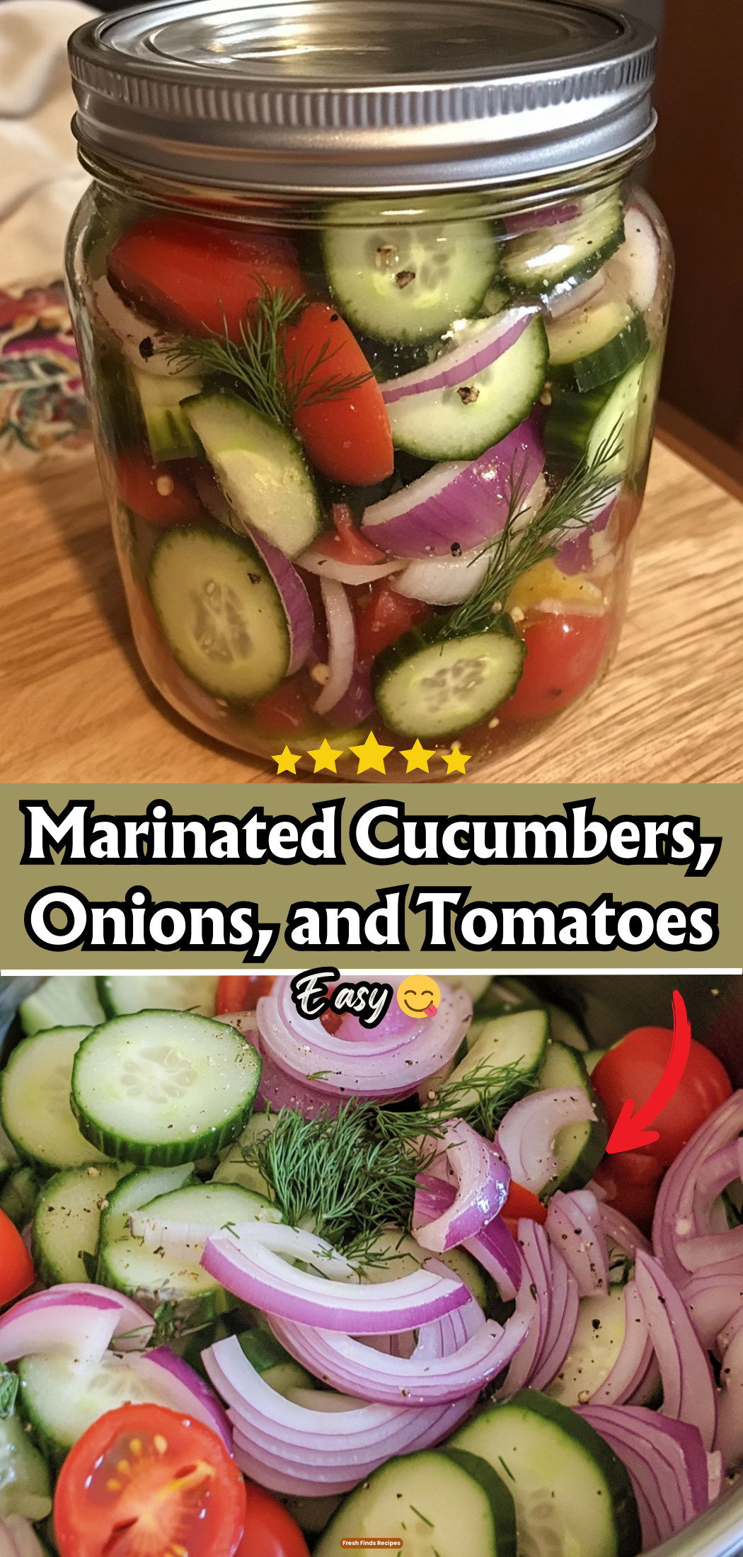 Marinated Cucumbers, Onions, and Tomatoes