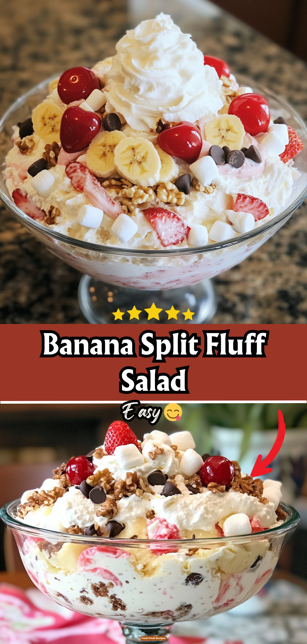 Banana Split Fluff Salad