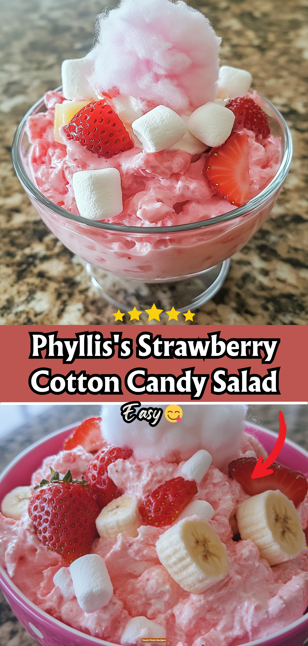 Phyllis\'s Strawberry Cotton Candy Salad