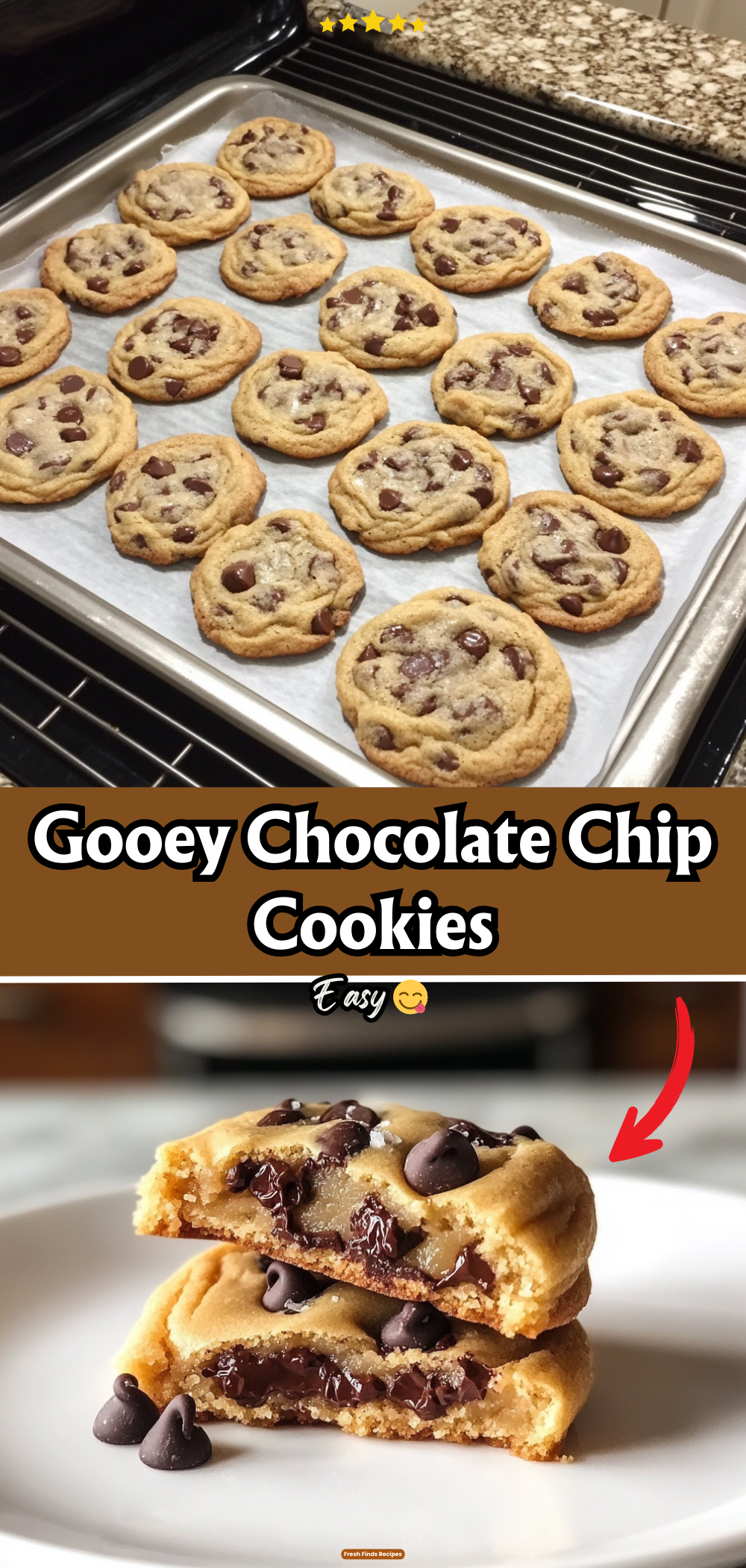 Gooey Chocolate Chip Cookies