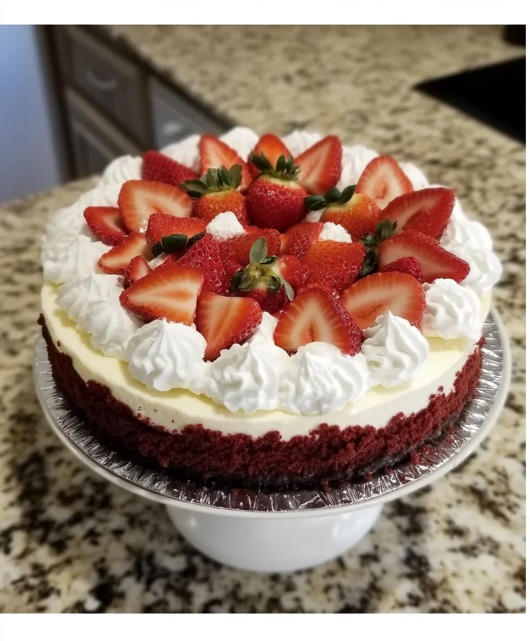 Red Velvet Strawberry Cheesecake