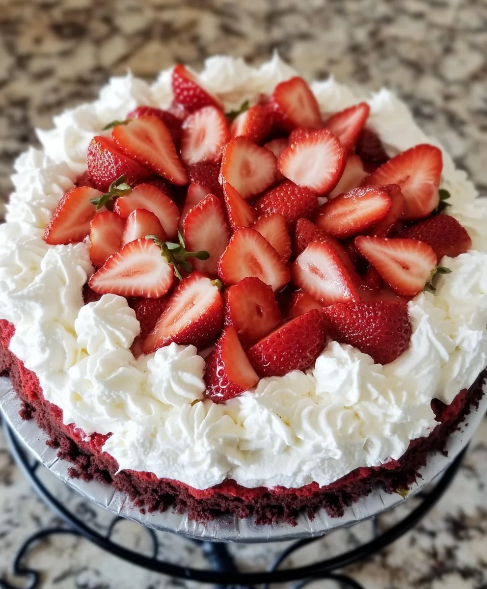 Red Velvet Strawberry Cheesecake