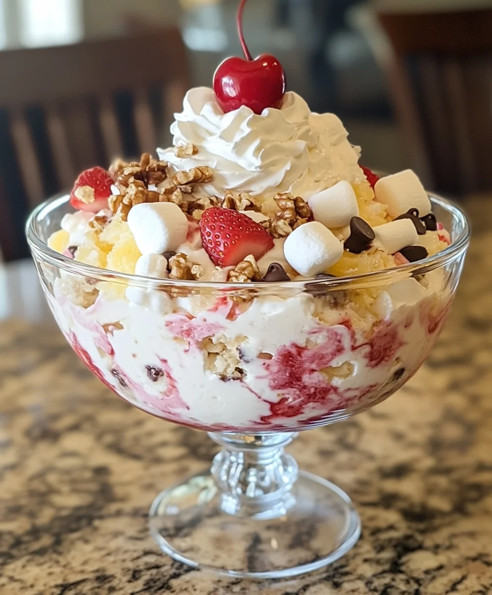 Banana Split Fluff Salad