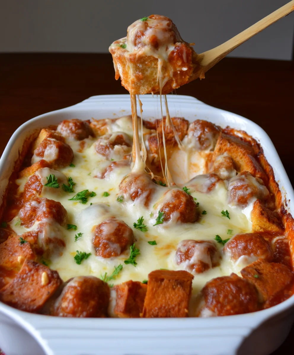 Layered Meatball Casserole