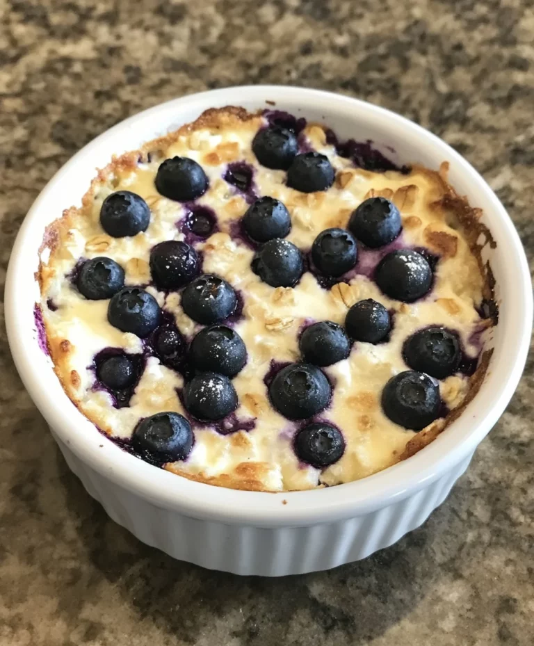 Blueberry Cottage Cheese Breakfast Bake