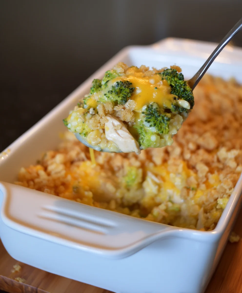 Broccoli, Rice, Cheese, and Chicken Casserole