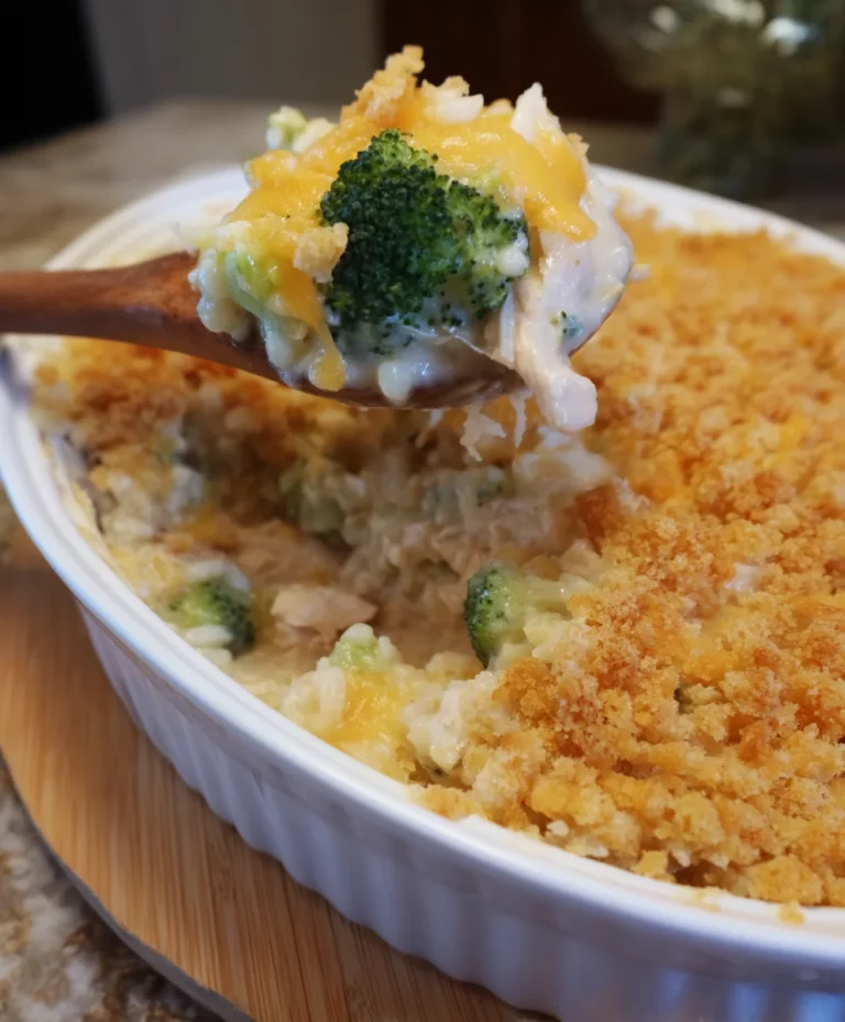 Broccoli, Rice, Cheese, and Chicken Casserole