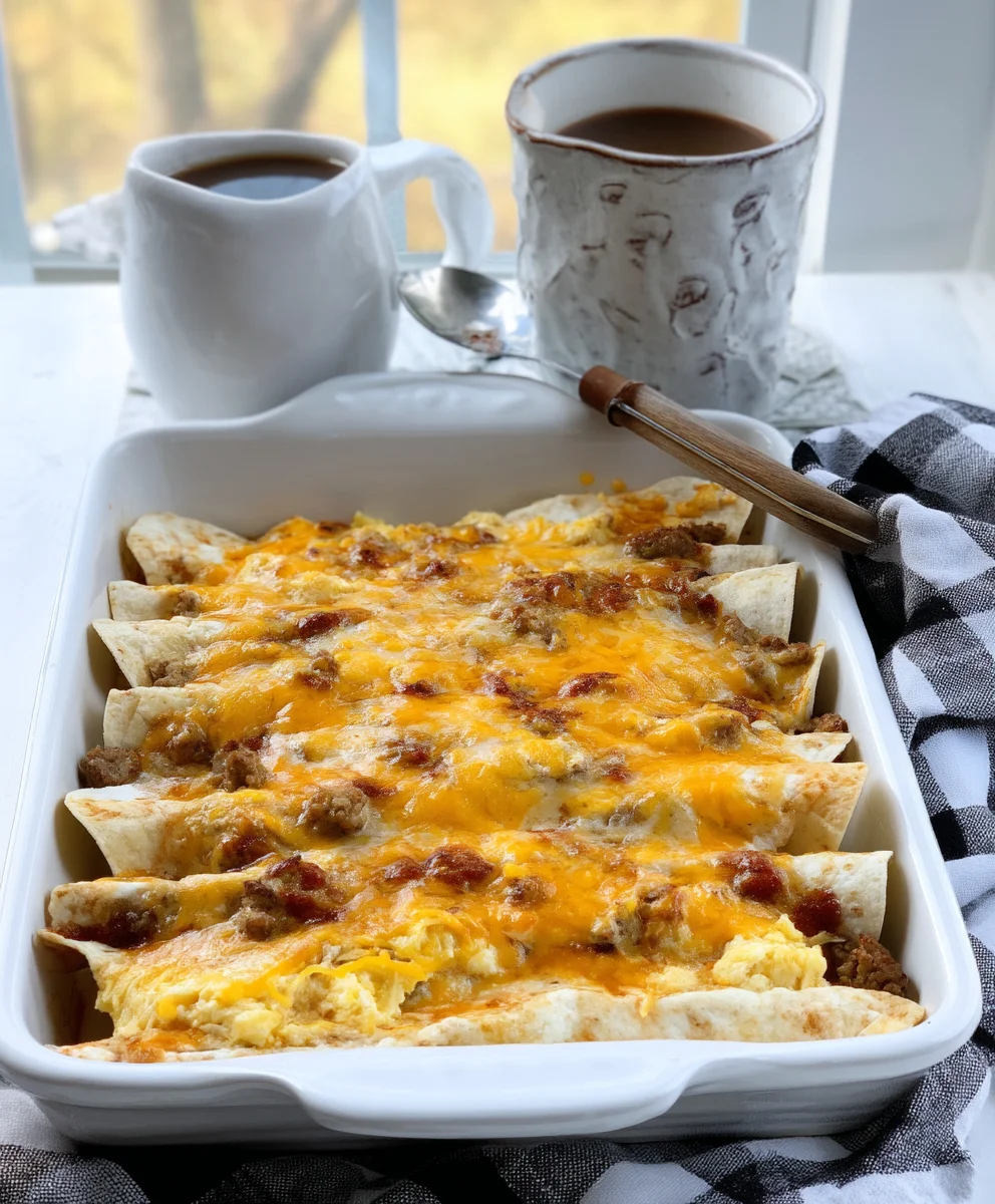 Southern Breakfast Enchiladas with Sausage Gravy