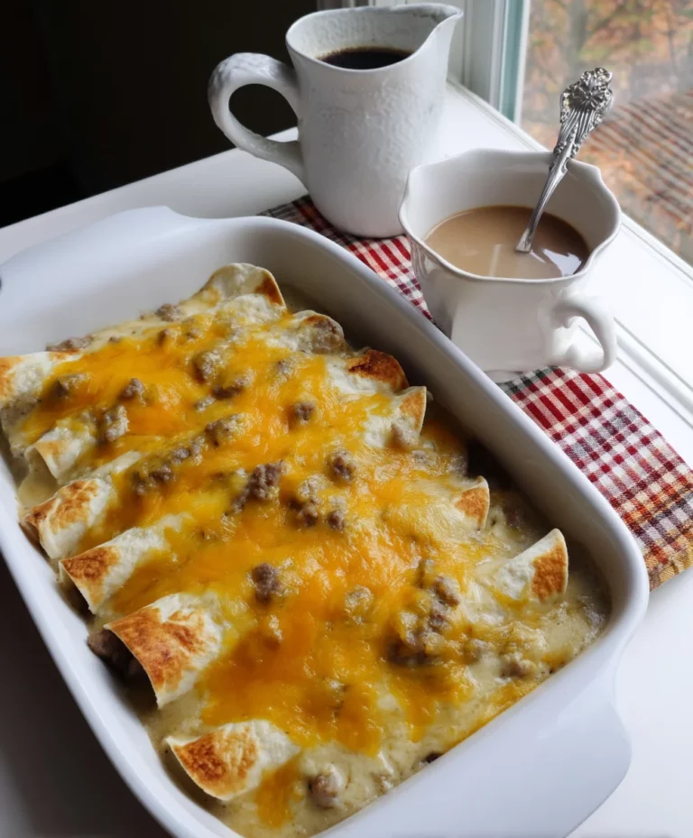 Southern Breakfast Enchiladas with Sausage Gravy