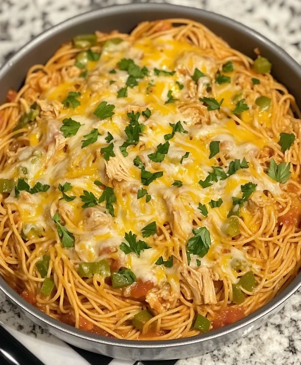 Cheesy Chicken Spaghetti