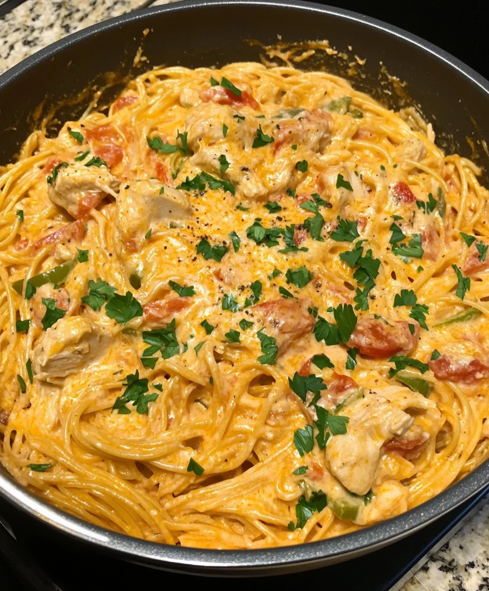 Cheesy Chicken Spaghetti