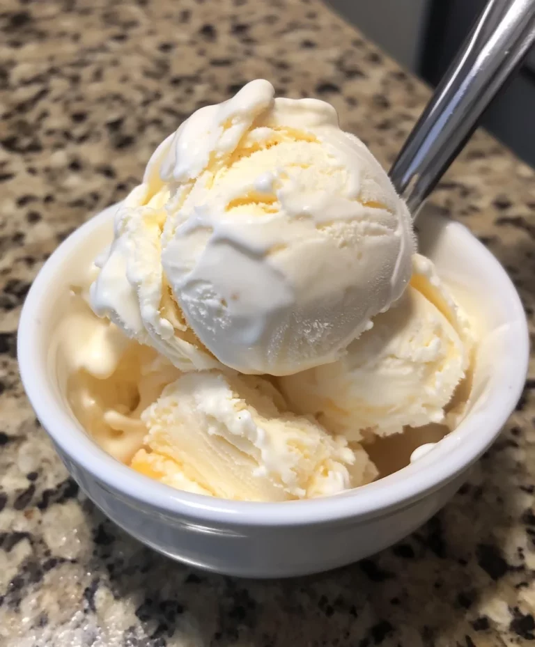 Homemade Peach Ice Cream