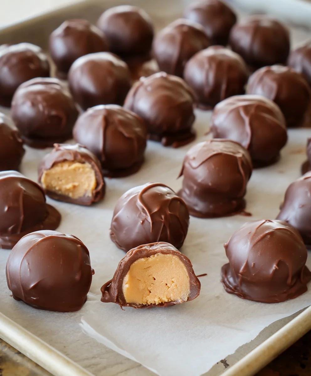 Chocolate Peanut Butter Ballsa 25 Chocolate Peanut Butter Balls