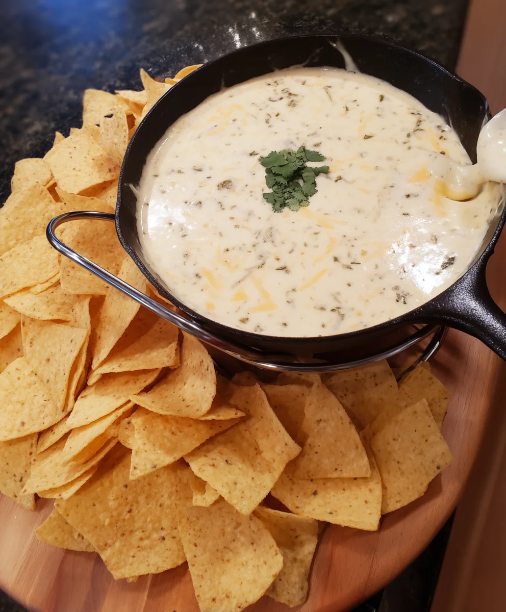 Mexican Restaurant Style White Cheese (Queso) Dip