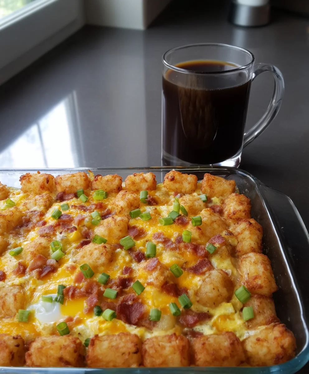 Bacon, Egg, and Tater Tot Casserole