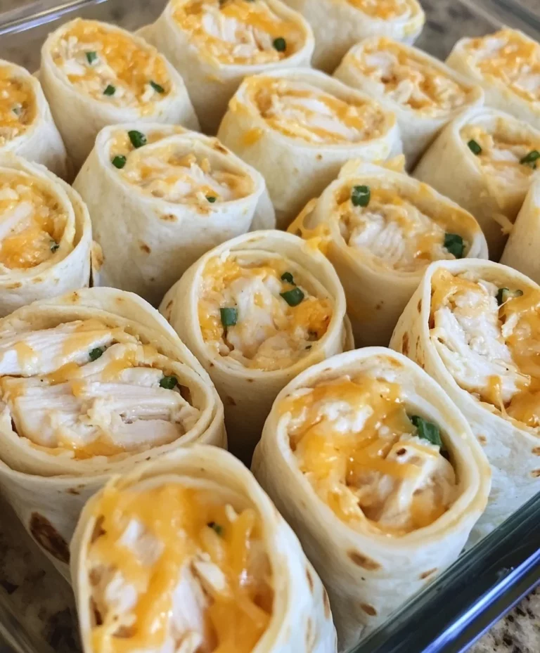 Buffalo Chicken Ranch Tortilla Roll Ups
