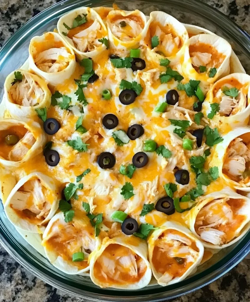 10 Chicken Appetizers for College Football Saturdays 2 Chicken Enchilada Dip Roll-Ups