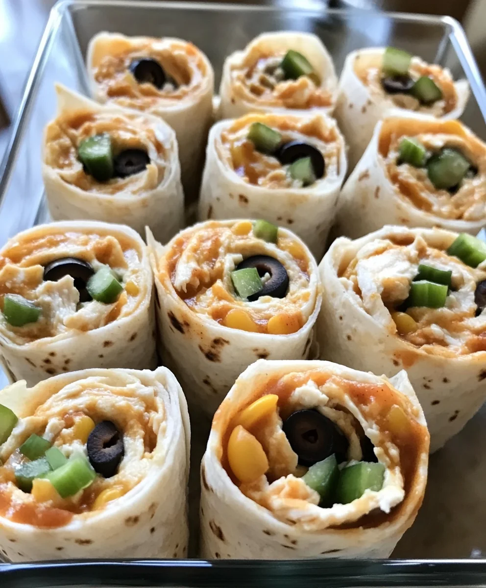 Chicken Enchilada Dip Roll-Ups