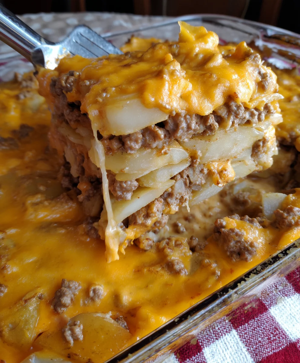 Hamburger Potato Cheese Casserole